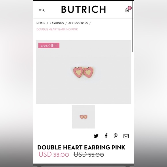 Statement Earrings ~ Stella&Dot pearl hoops, gold & color heart earrings - Picture 2 of 3